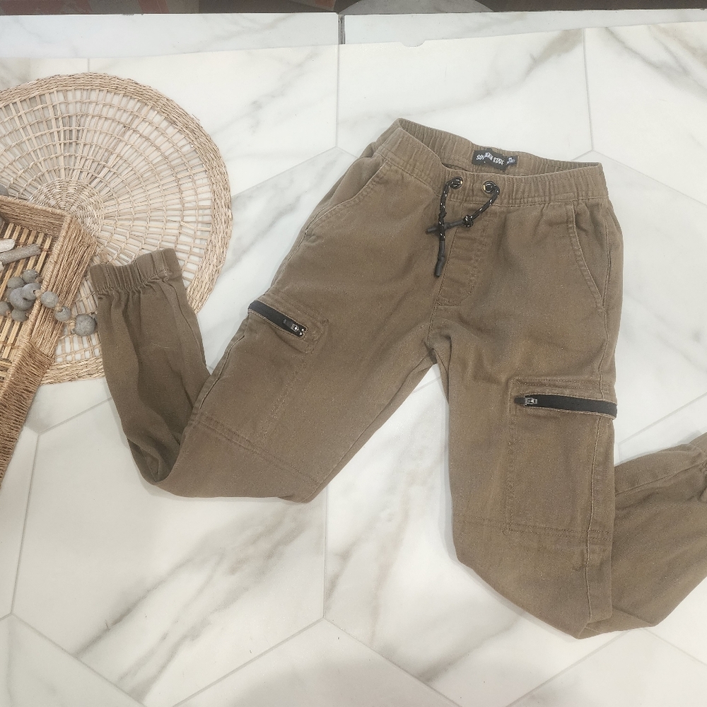 [ SOVEREIGN STATE] boys size 10-12 khaki/ tan/ brown mix jogger style cargo pant